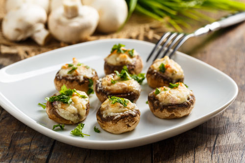 Rezept: Gefüllte Champignons mit Hackfleisch