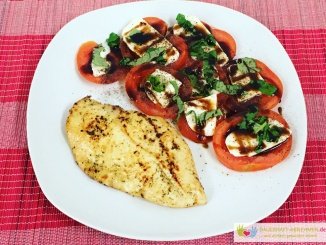 Grill Hühnchen mit Tomate Mozzarella