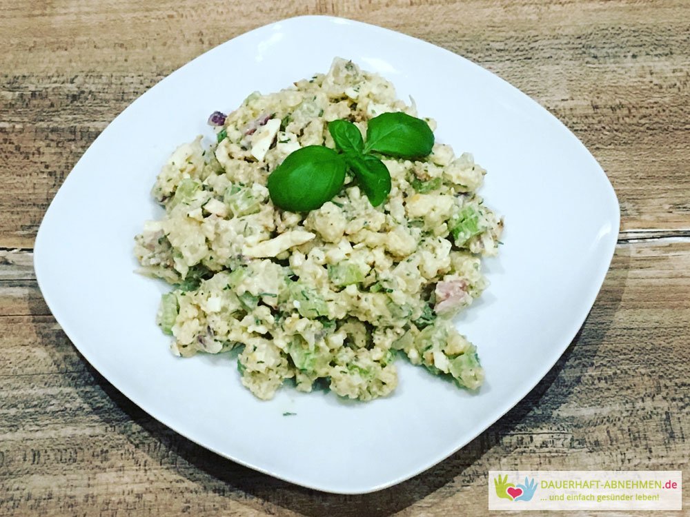 Low Carb Kartoffelsalat mit Blumenkohl